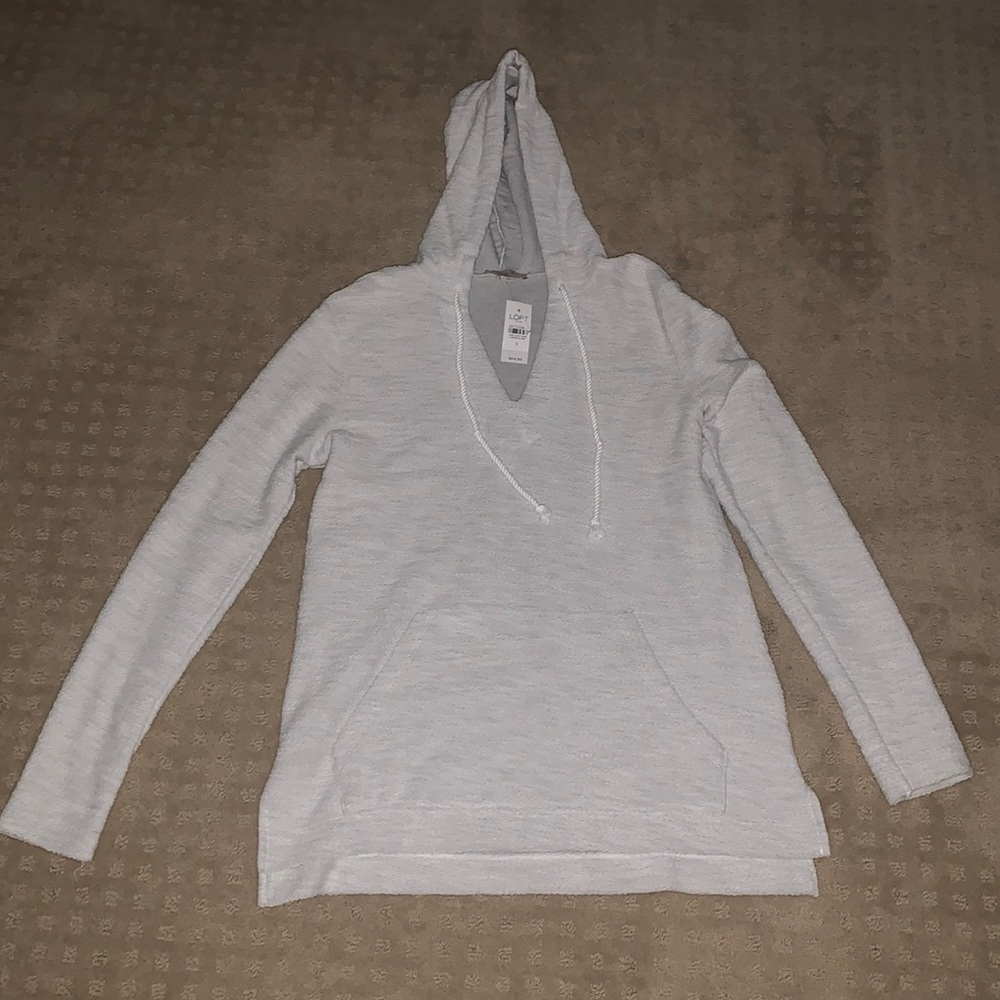 Loft Hooded VNeck Sweater